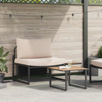 Gartensofa-set 2 pcs Taupe Stahl
