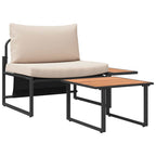 Gartensofa-set 2 pcs Taupe Stahl