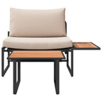 Gartensofa-set 2 pcs Taupe Stahl