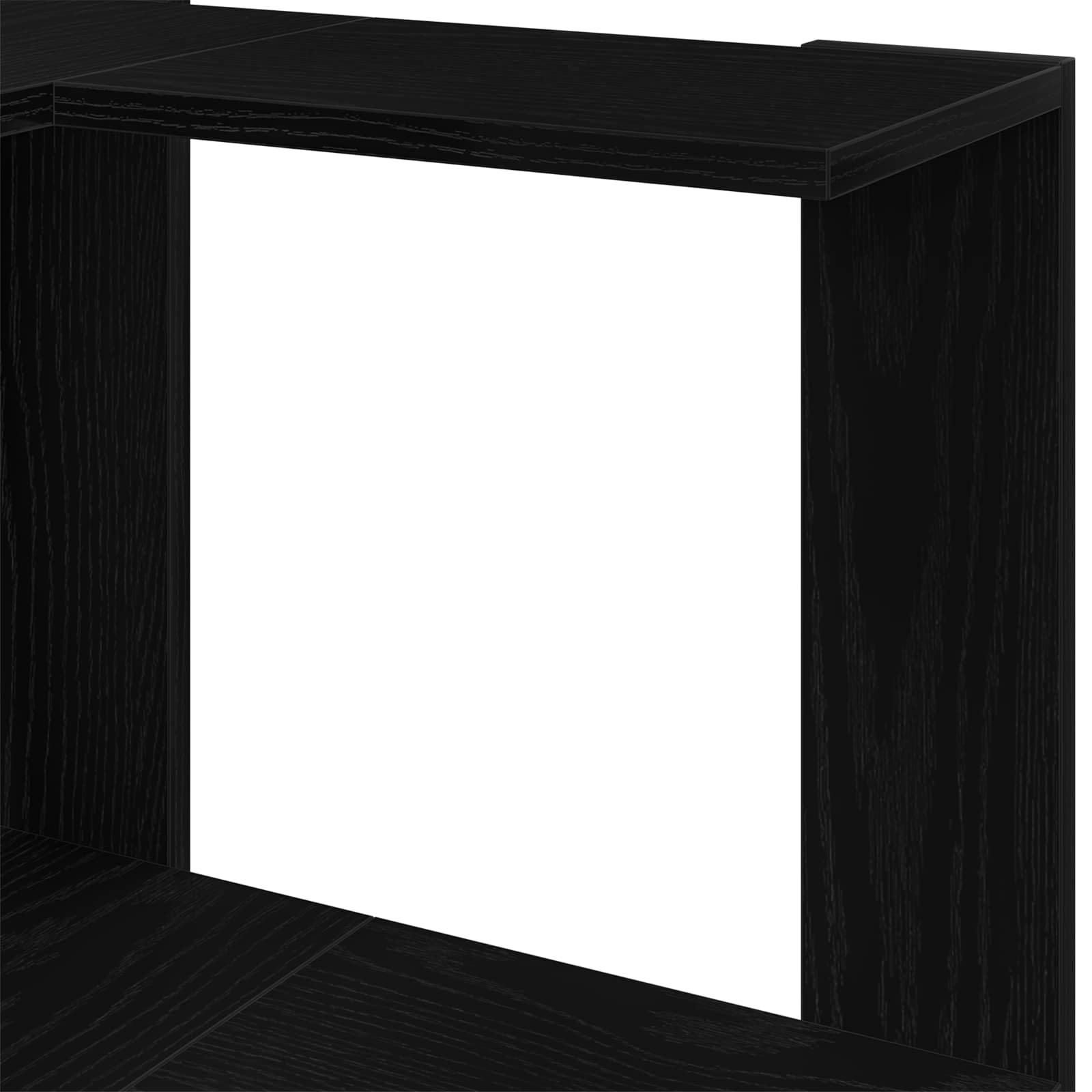 Bücherregal Schwarz Eichen-Optik 50 x 50 x 179 cm
