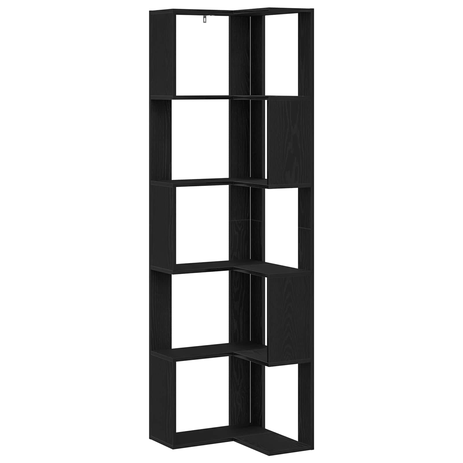 Bücherregal Schwarz Eichen-Optik 50 x 50 x 179 cm