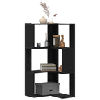 Bücherregal Schwarz Eichen-Optik 50 x 50 x 102 cm
