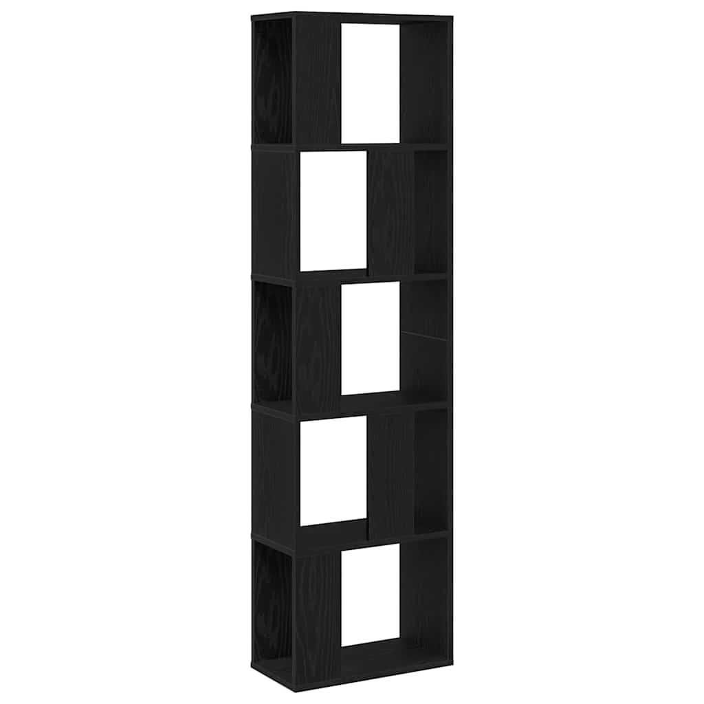 Bücherregal Schwarz Eichen-Optik 45 x 23,5 x 162,5 cm