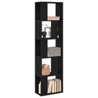 Bücherregal Schwarz Eichen-Optik 45 x 23,5 x 162,5 cm