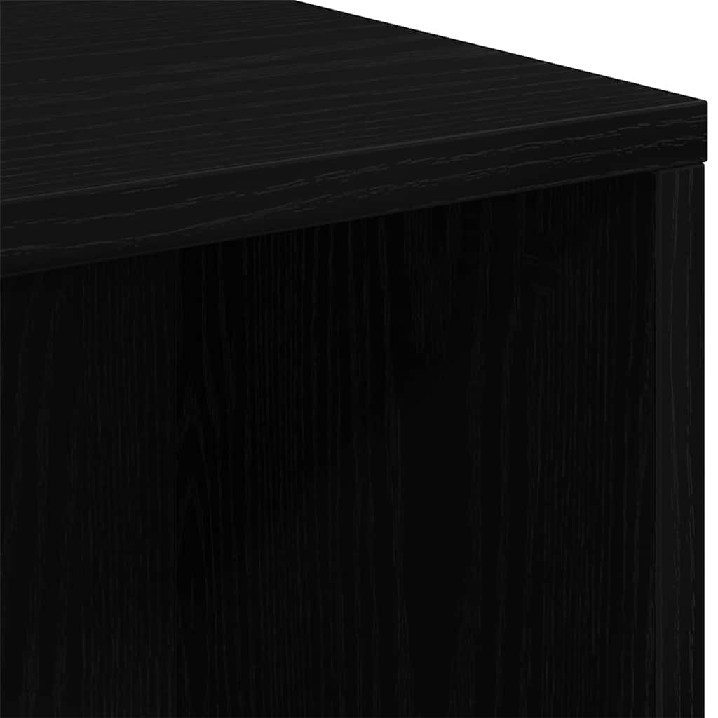 Bücherregal Schwarz Eichen-Optik 50 x 25 x 102 cm