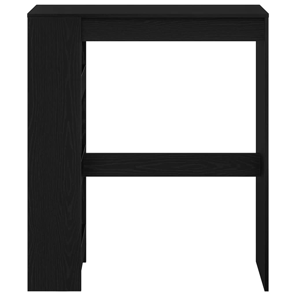 Bartisch mit Regal Schwarz Eichen-Optik 90x40x103,5 cm