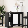 Bartisch Schwarz Eichen-Optik 124 x 46 x 103.5 cm Holzwerkstoff