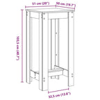 Bartisch Schwarz Eichen-Optik 51 x 50 x 103,5 cm Holzwerkstoff