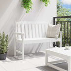 Gartenbank Weiß 120 x 59 x 88 cm HDPE
