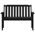 Gartenbank Schwarz 120 x 59 x 88 cm HDPE