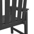 Garten-Esszimmerstuhl 2 pcs Schwarz 65,5 x 59 x 88 cm HDPE