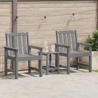 Garten-Esszimmerstuhl 2 pcs Hellgrau 65,5 x 59 x 88 cm HDPE