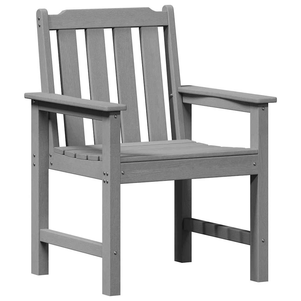 Garten-Esszimmerstuhl 2 pcs Hellgrau 65,5 x 59 x 88 cm HDPE