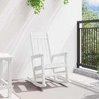 Schaukelstuhl für den Garten Weiß 92 x 70 x 108cm HDPE