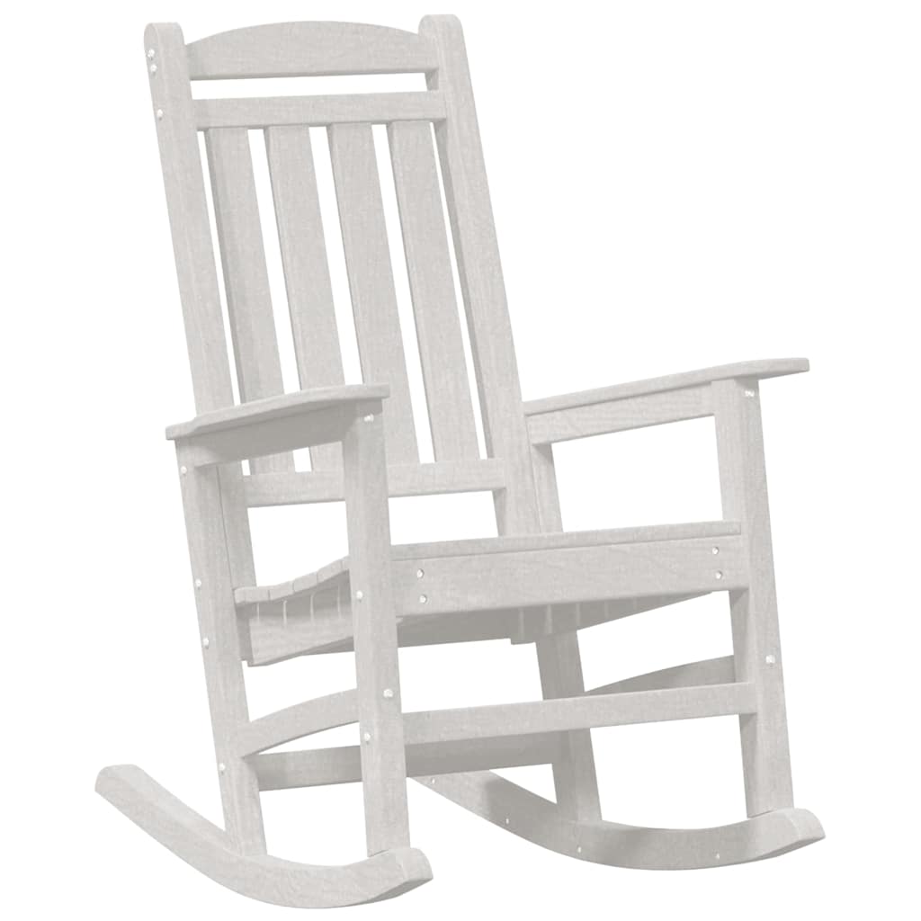 Schaukelstuhl für den Garten Weiß 92 x 70 x 108cm HDPE