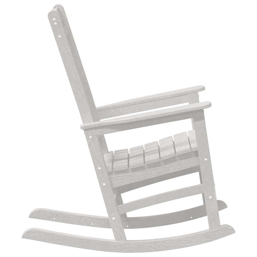 Schaukelstuhl für den Garten Weiß 92 x 70 x 108cm HDPE
