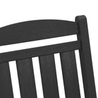 Schaukelstuhl für den Garten Schwarz 92 x 70 x 108cm HDPE