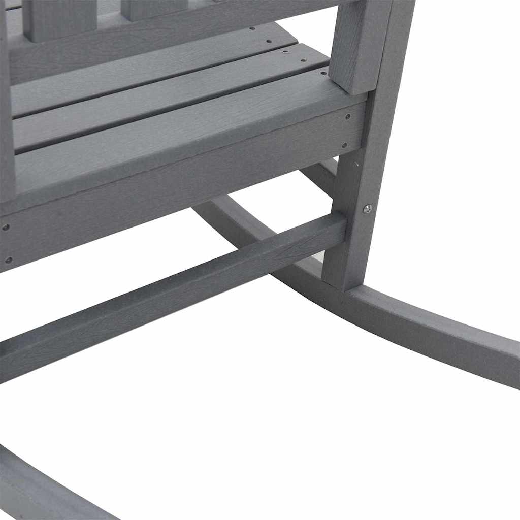 Schaukelstuhl für den Garten Hellgrau 92 x 70 x 108cm HDPE