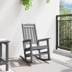Schaukelstuhl für den Garten Hellgrau 92 x 70 x 108cm HDPE