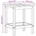 Beistelltisch Hellgrau 38 x 38 x 46 cm Polyethylen