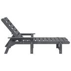 Sonnenliege Hellgrau 195,5 x 53 x 98,5 cm HDPE
