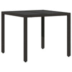 Garten Essgruppe 3 pcs Schwarz Poly-Rattan