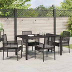 Garten Essgruppe 5 pcs Schwarz Poly-Rattan