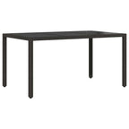 Garten Essgruppe 5 pcs Schwarz Poly-Rattan
