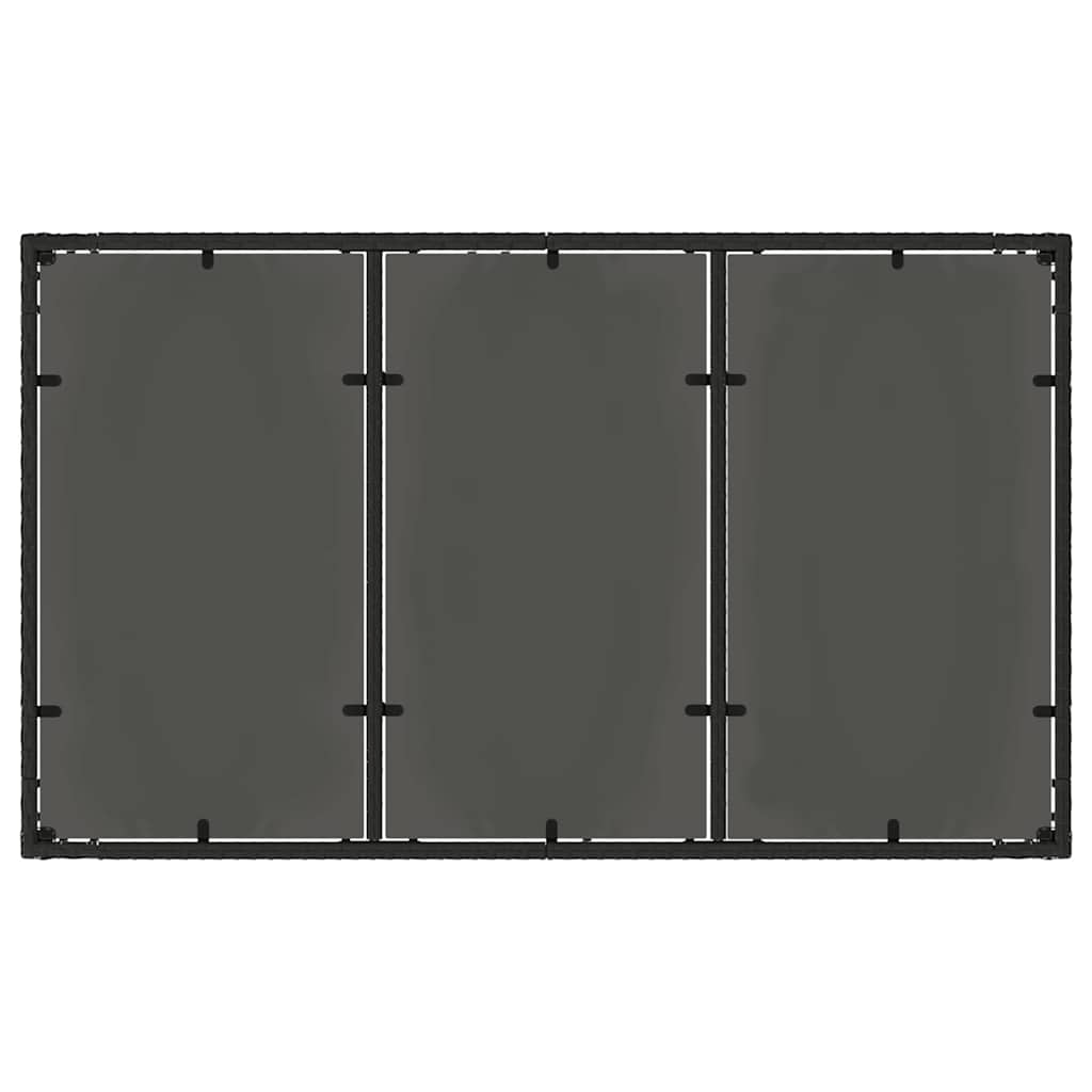 Garten Essgruppe 5 pcs Schwarz Poly-Rattan