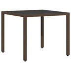 Garten Essgruppe 5 pcs Braun Poly-Rattan