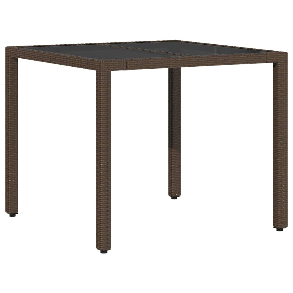 Garten Essgruppe 5 pcs Braun Poly-Rattan