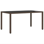 Garten Essgruppe 5 pcs Braun Poly-Rattan