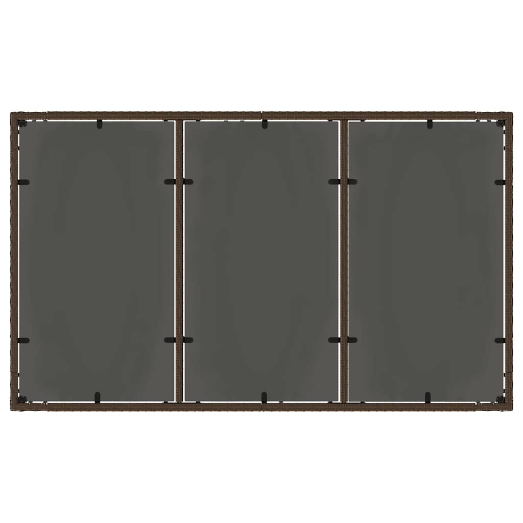 Garten Essgruppe 5 pcs Braun Poly-Rattan