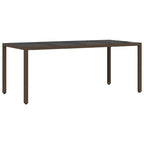 Garten Essgruppe 9 pcs Braun Poly-Rattan