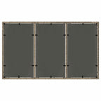 Garten Essgruppe 7 pcs Grau Poly-Rattan