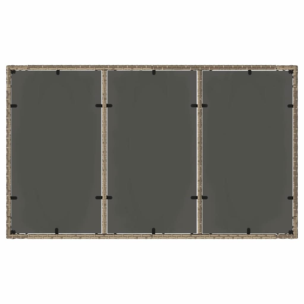 Garten Essgruppe 7 pcs Grau Poly-Rattan