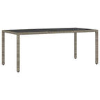 Garten Essgruppe 9 pcs Grau Poly-Rattan