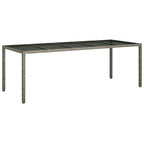 Garten Essgruppe 11 pcs Grau Poly-Rattan