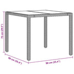 Garten Essgruppe 3 pcs Beige Poly-Rattan