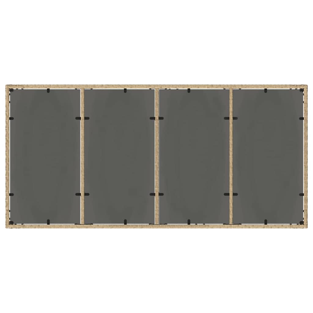 Garten Essgruppe 7 pcs Beige Poly-Rattan
