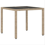 Garten Essgruppe 5 pcs Beige Poly-Rattan