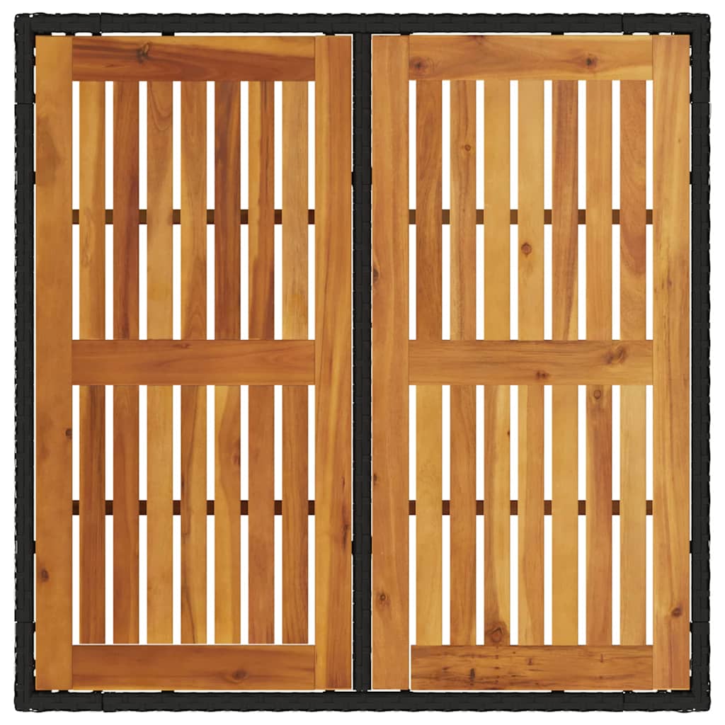Garten Essgruppe 5 pcs Schwarz Poly-Rattan