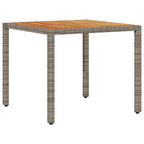 Garten Essgruppe 5 pcs Grau Poly-Rattan