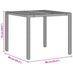 Garten Essgruppe 5 pcs Grau Poly-Rattan