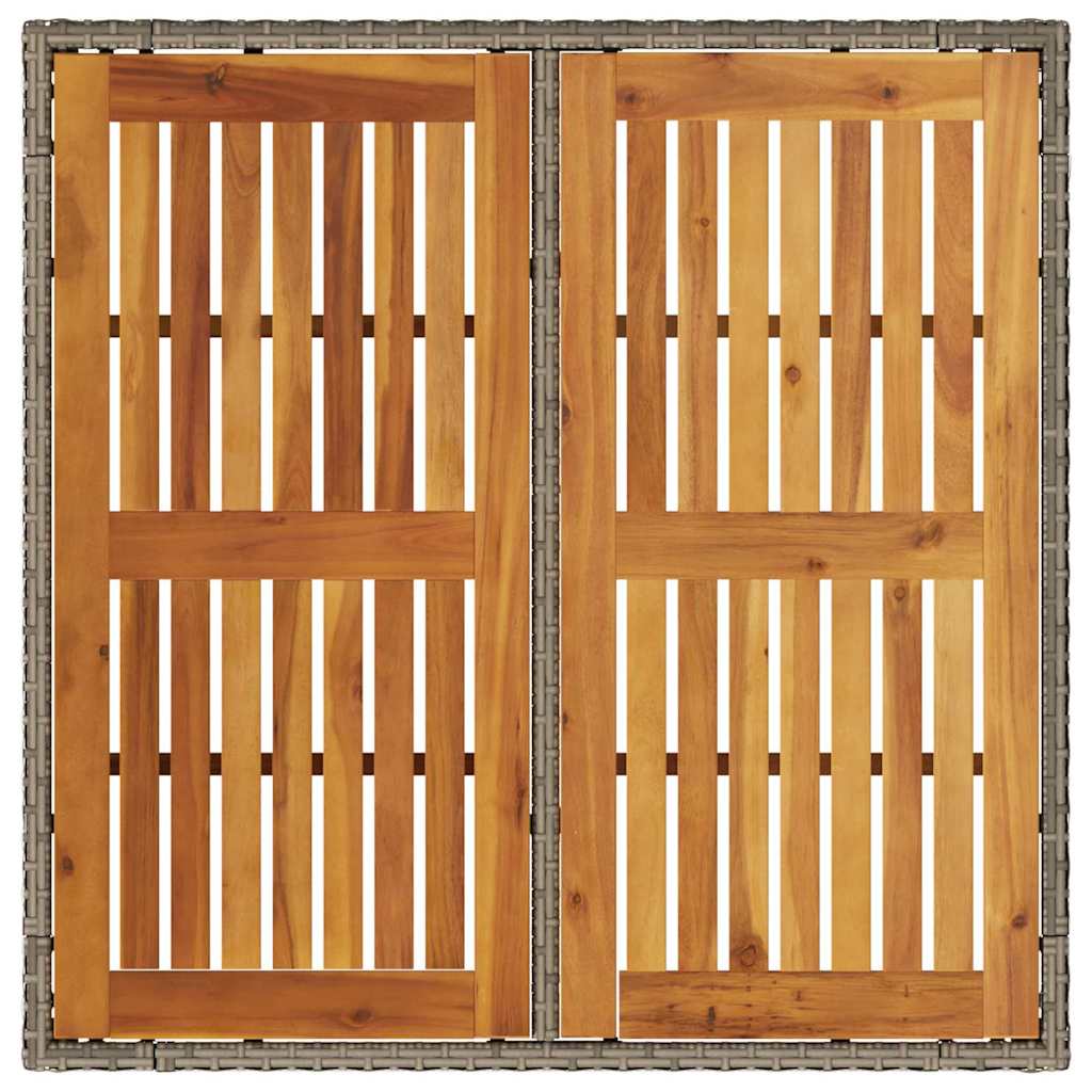 Garten Essgruppe 5 pcs Grau Poly-Rattan