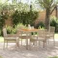 Garten Essgruppe 5 pcs Beige Poly-Rattan