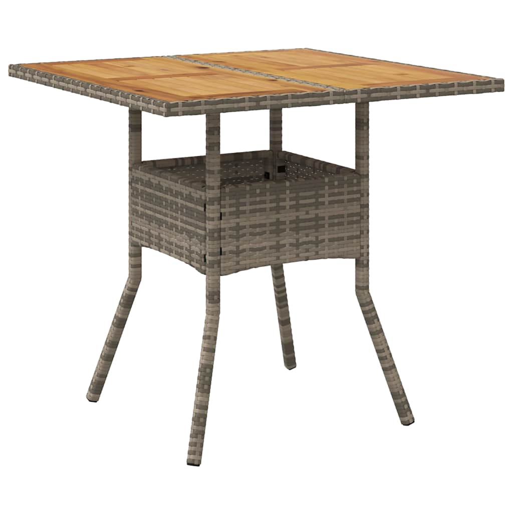 Garten Essgruppe 5 pcs Grau Poly-Rattan