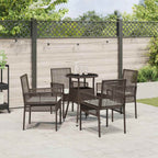 Garten Essgruppe 5 pcs Braun Poly-Rattan