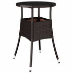 Garten Essgruppe 5 pcs Braun Poly-Rattan