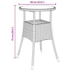 Garten Essgruppe 5 pcs Braun Poly-Rattan